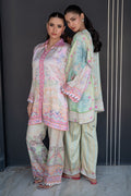 Fatima Khan | Layan Printed Eid Edit | Breezy Mint - Coord Set - by Libasekhas UK - Registered Vendor of : Fatima Khan - 100% Original Designer Dress