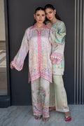 Fatima Khan | Layan Printed Eid Edit | Breezy Mint - Coord Set - by Libasekhas UK - Registered Vendor of : Fatima Khan - 100% Original Designer Dress