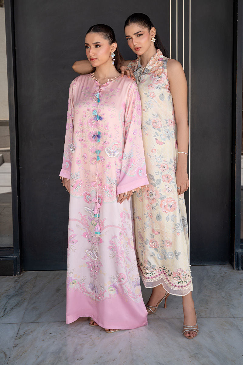 Fatima Khan | Layan Printed Eid Edit | Butter Yellow Grace - by Libasekhas UK - Registered Vendor of : Fatima Khan - 100% Original Designer Dress
