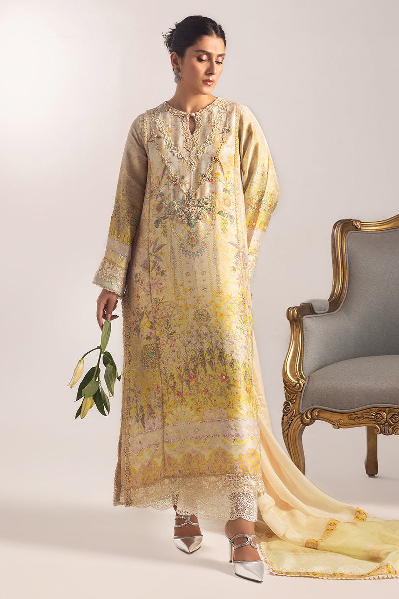 Ansab Jahangir | Digital Silk | Alyssa Shirt and Dupatta - by Libasekhas UK - Registered Vendor of : Ansab Jahangir - 100% Original Designer Dress