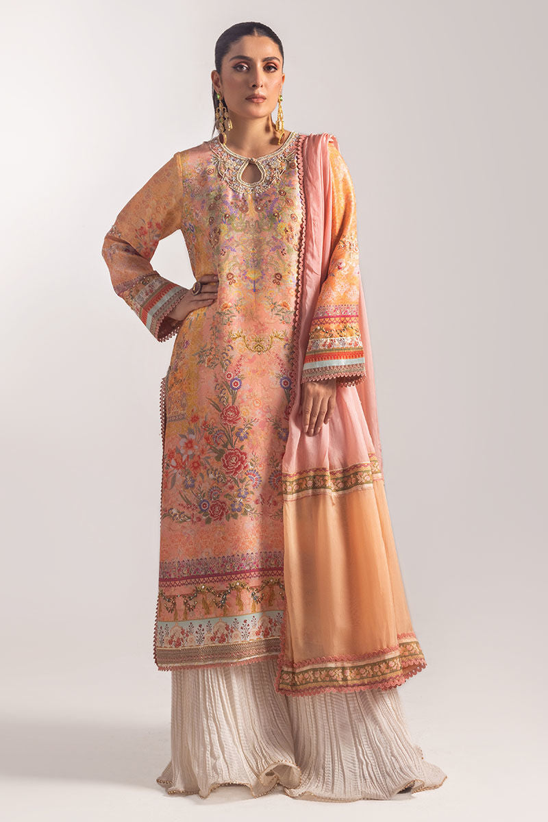 Ansab Jahangir | Digital Silk | Elora Shirt and Dupatta - by Libasekhas UK - Registered Vendor of : Ansab Jahangir - 100% Original Designer Dress