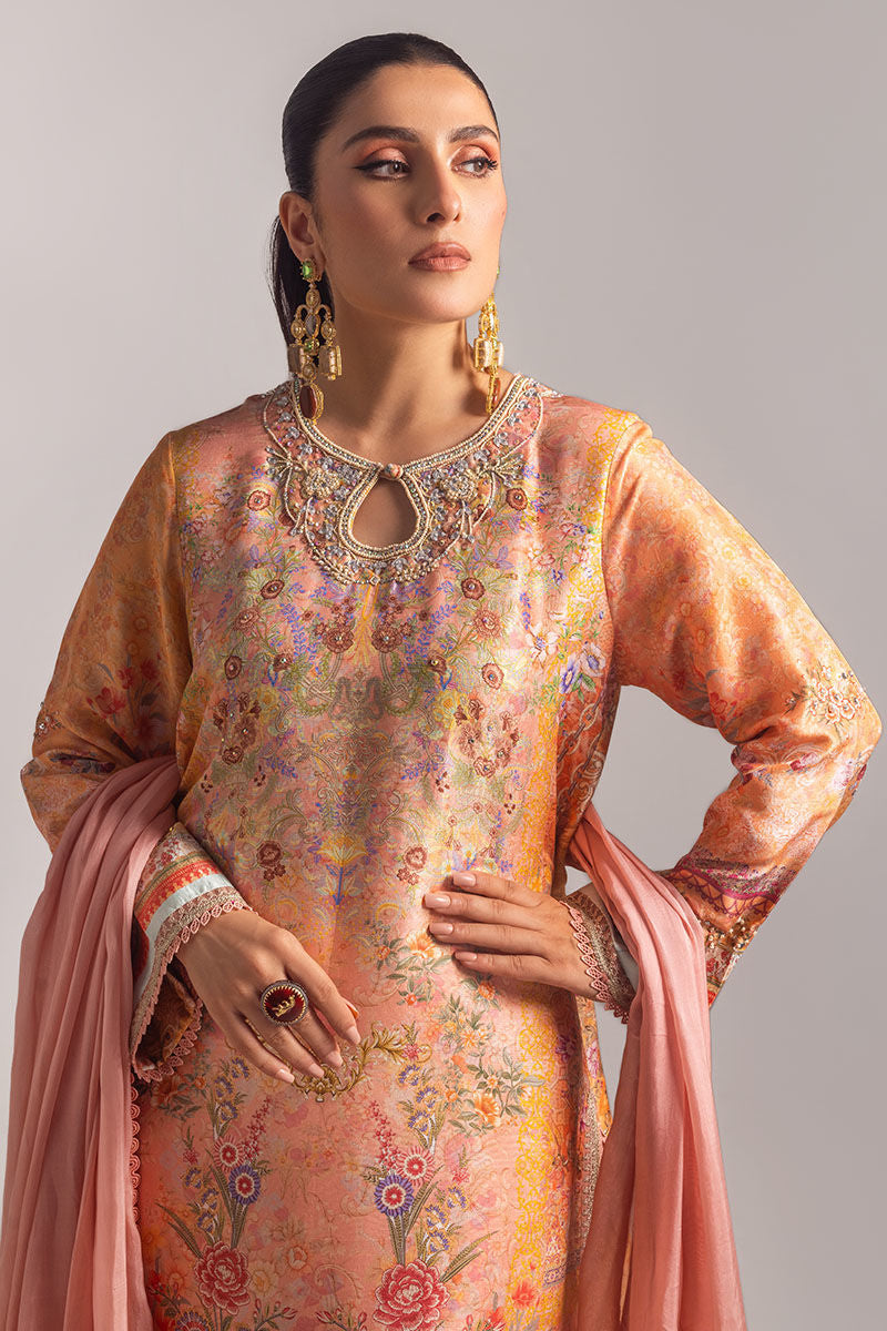 Ansab Jahangir | Digital Silk | Elora Shirt and Dupatta - by Libasekhas UK - Registered Vendor of : Ansab Jahangir - 100% Original Designer Dress