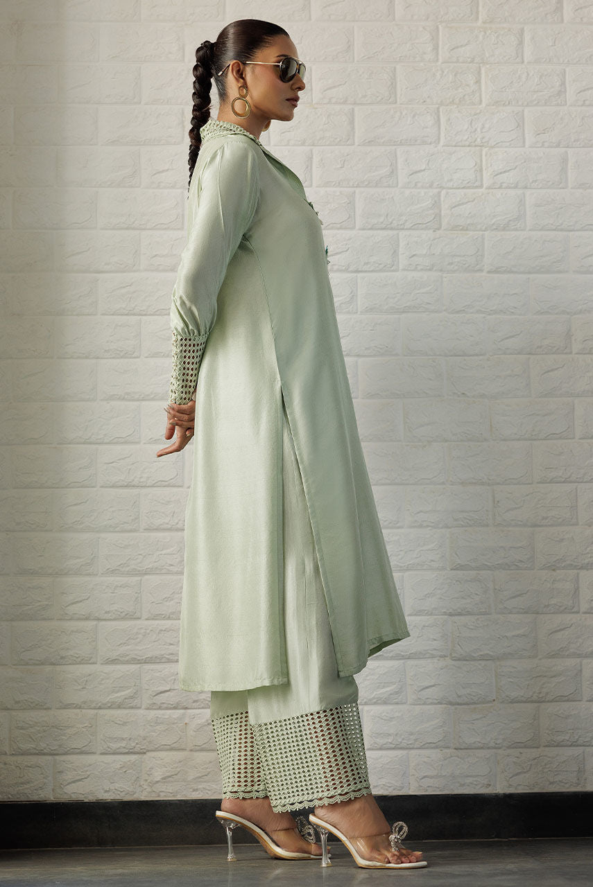 Deepak Perwani | Summer Festive 25 | Mint - by - Libasekhas UK - Registered Vendor of : Deepak Perwani - 100% Original Designer Dresss