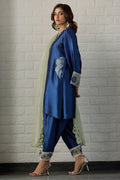 Deepak Perwani | Summer Festive 25 | Blue Waters - by - Libasekhas UK - Registered Vendor of : Deepak Perwani - 100% Original Designer Dresss