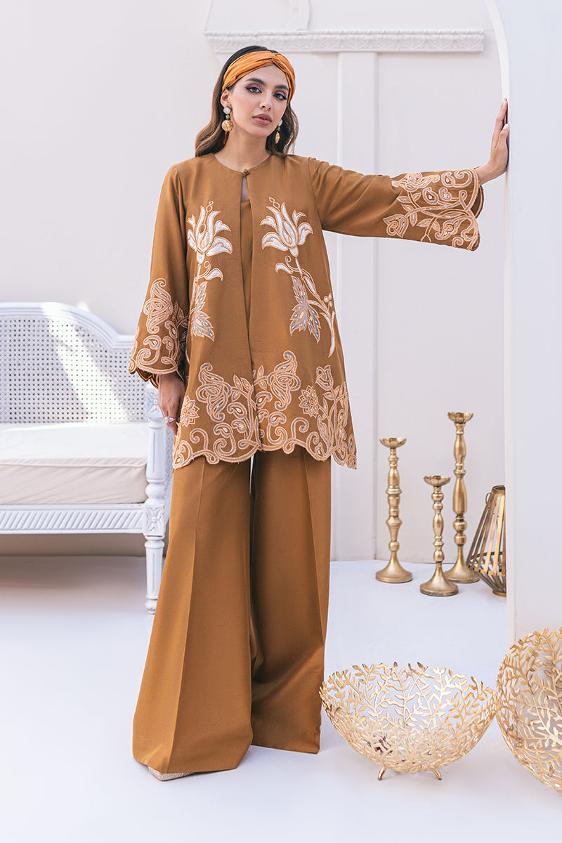 Ansab Jahangir | Luxe Pret Signature | MOCHA - by - Libasekhas UK - Registered Vendor of : Ansab Jahangir - 100% Original Designer Dresss
