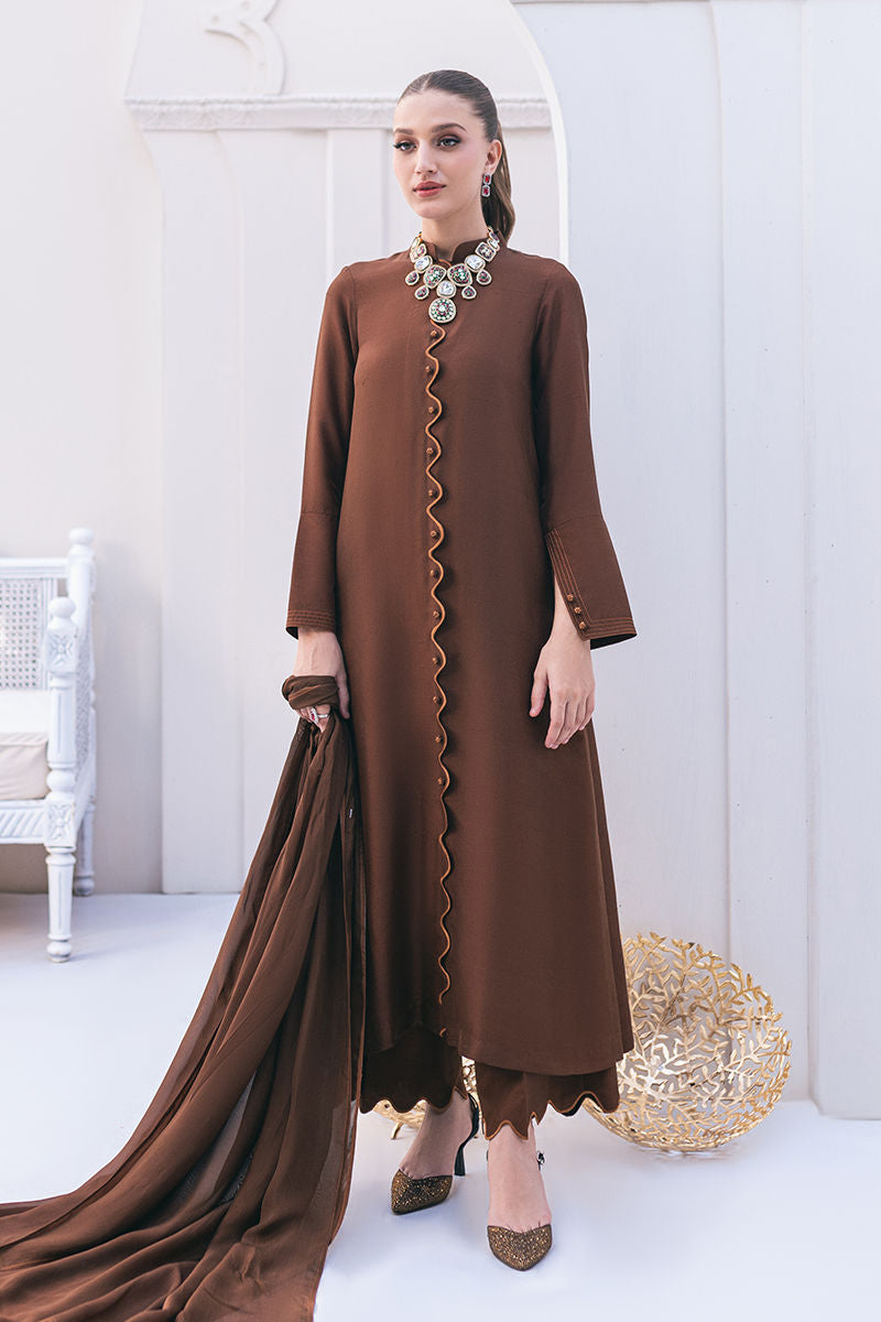 Ansab Jahangir | Luxe Pret Signature | SEPIA - by - Libasekhas UK - Registered Vendor of : Ansab Jahangir - 100% Original Designer Dresss
