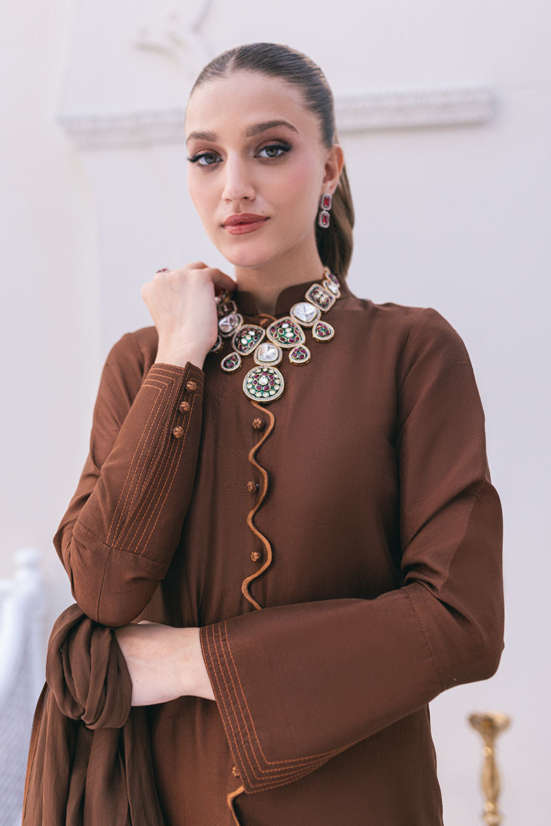Ansab Jahangir | Luxe Pret Signature | SEPIA - by - Libasekhas UK - Registered Vendor of : Ansab Jahangir - 100% Original Designer Dresss