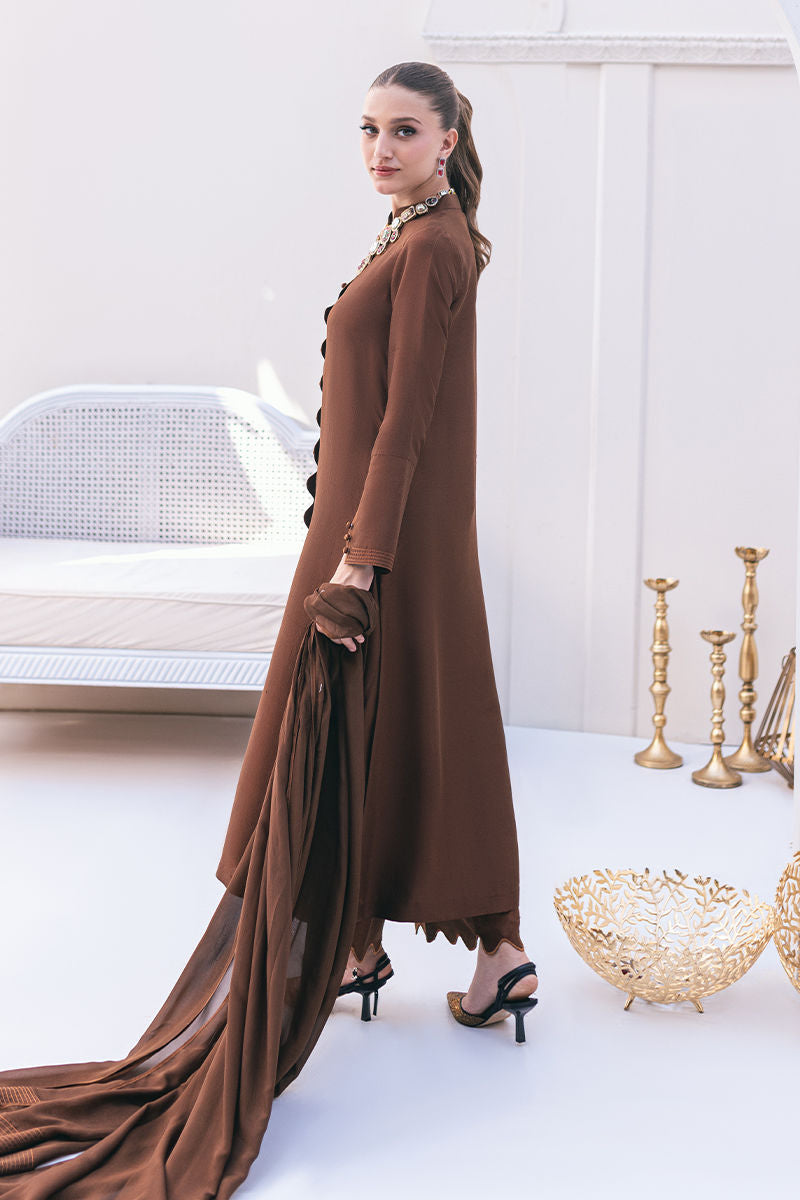 Ansab Jahangir | Luxe Pret Signature | SEPIA - by - Libasekhas UK - Registered Vendor of : Ansab Jahangir - 100% Original Designer Dresss