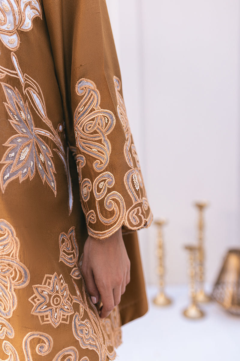Ansab Jahangir | Luxe Pret Signature | MOCHA - by - Libasekhas UK - Registered Vendor of : Ansab Jahangir - 100% Original Designer Dresss