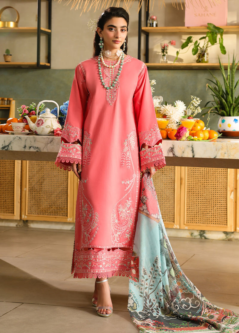 Sahane | In Laws in Lawn Eid Edit | CT-21006 Rosetta - by - Libasekhas UK - Registered Vendor of : Sahane - 100% Original Designer Dresss