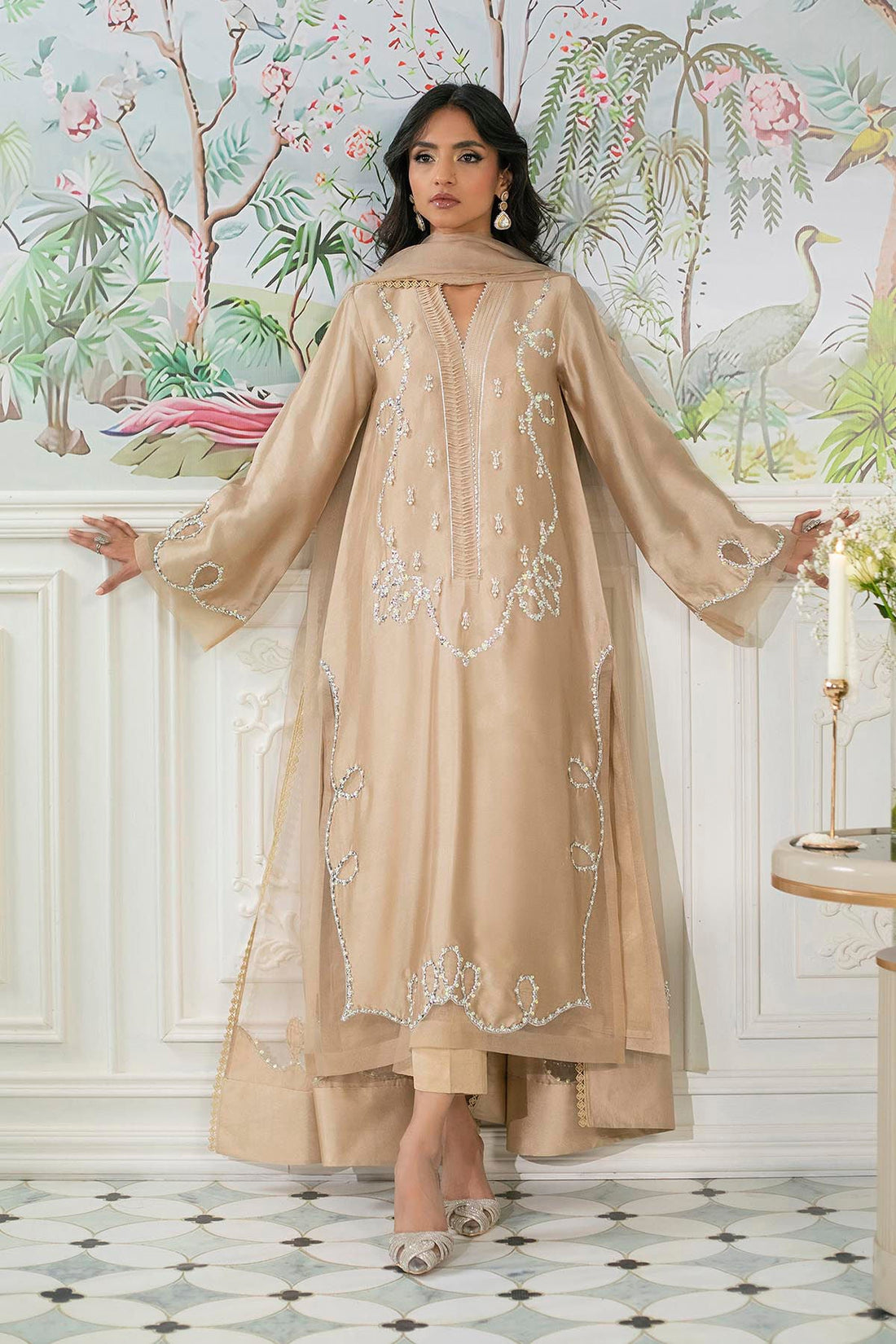 Annus Abrar | Sehr Eid Luxe | Alyra Sand - by - Libasekhas UK - Registered Vendor of : Annus Abrar - 100% Original Designer Dresss