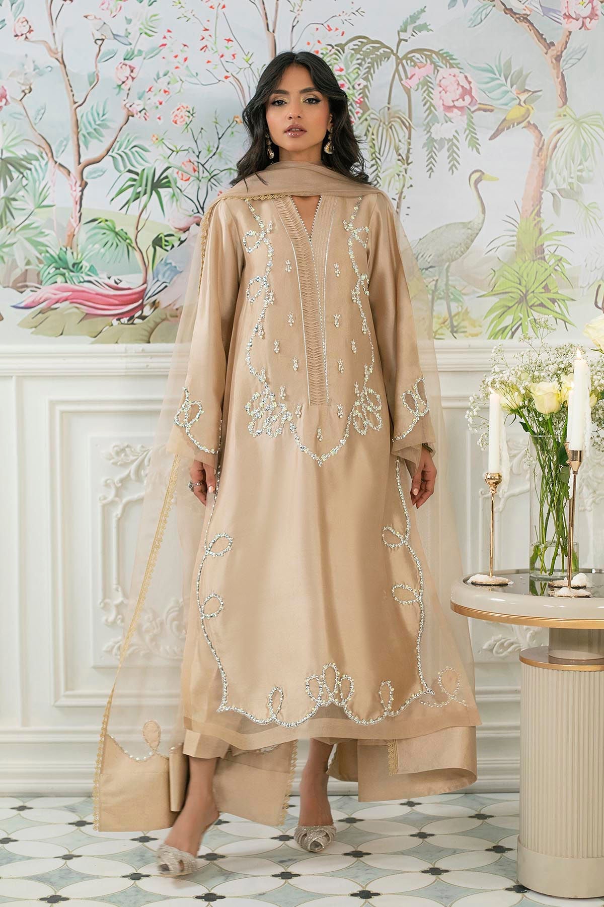 Annus Abrar | Sehr Eid Luxe | Alyra Sand - by - Libasekhas UK - Registered Vendor of : Annus Abrar - 100% Original Designer Dresss