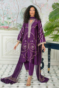 Annus Abrar | Sehr Eid Luxe | Izali Aubergine - by - Libasekhas UK - Registered Vendor of : Annus Abrar - 100% Original Designer Dresss