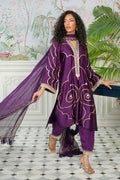 Annus Abrar | Sehr Eid Luxe | Izali Aubergine - by - Libasekhas UK - Registered Vendor of : Annus Abrar - 100% Original Designer Dresss