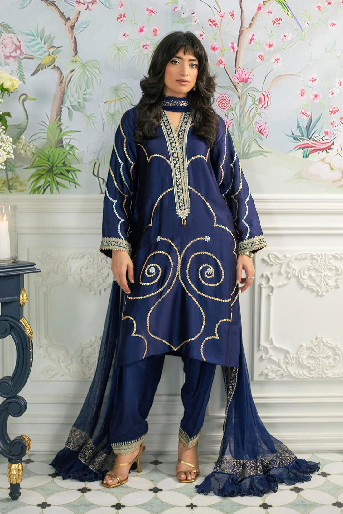 Annus Abrar | Sehr Eid Luxe | Izali Midnight - by - Libasekhas UK - Registered Vendor of : Annus Abrar - 100% Original Designer Dresss