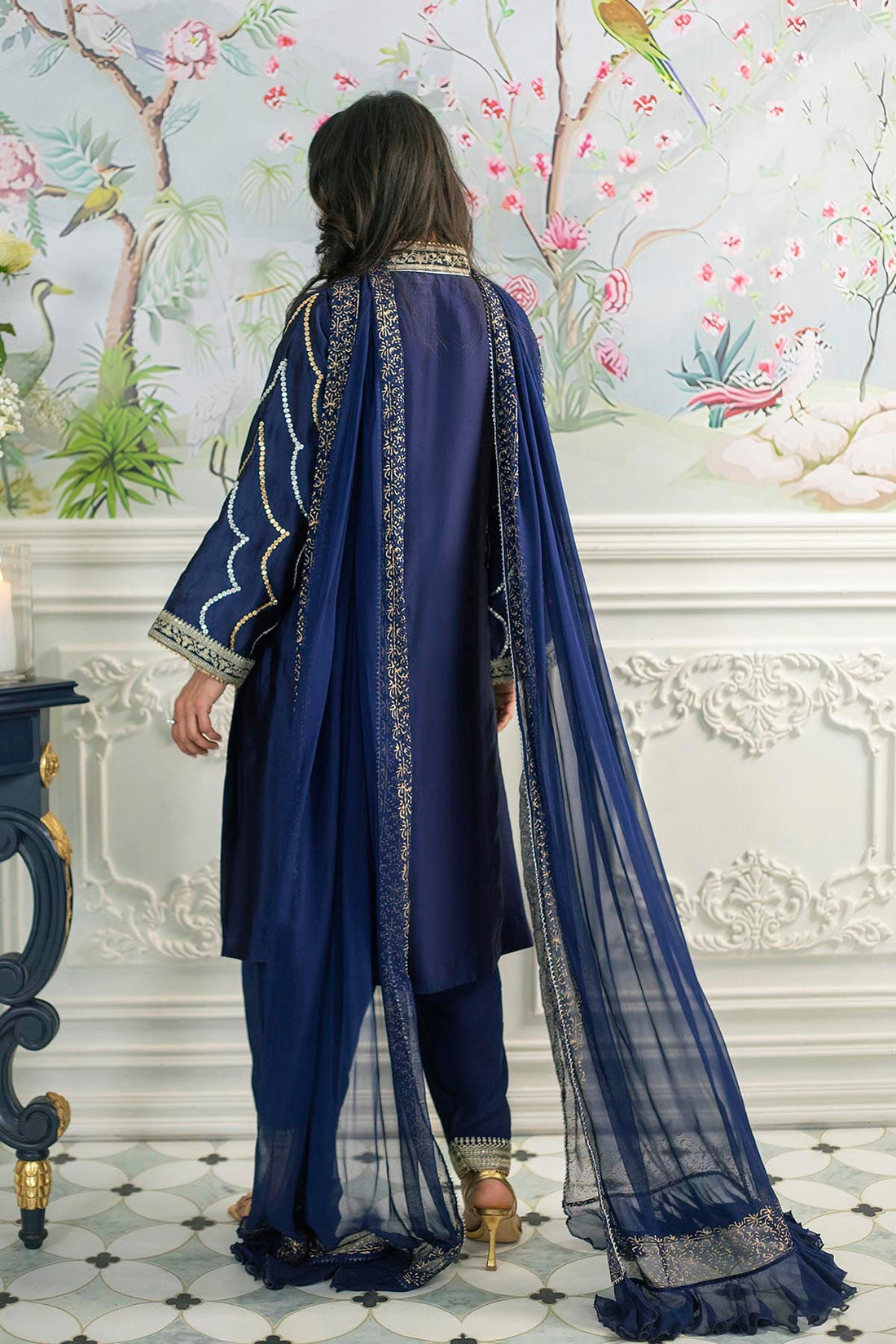Annus Abrar | Sehr Eid Luxe | Izali Midnight - by - Libasekhas UK - Registered Vendor of : Annus Abrar - 100% Original Designer Dresss