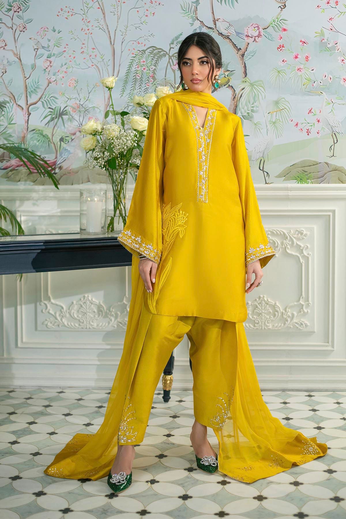Annus Abrar | Sehr Eid Luxe | Melanie Daffodil - by - Libasekhas UK - Registered Vendor of : Annus Abrar - 100% Original Designer Dresss