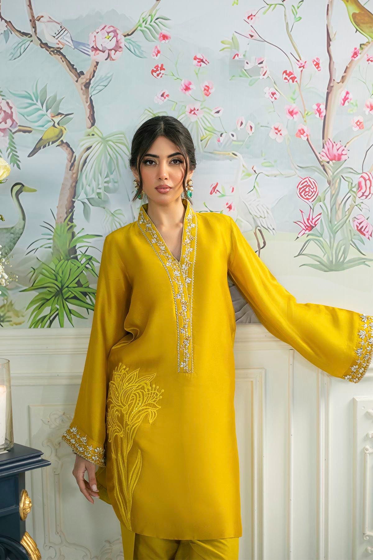 Annus Abrar | Sehr Eid Luxe | Melanie Daffodil - by - Libasekhas UK - Registered Vendor of : Annus Abrar - 100% Original Designer Dresss