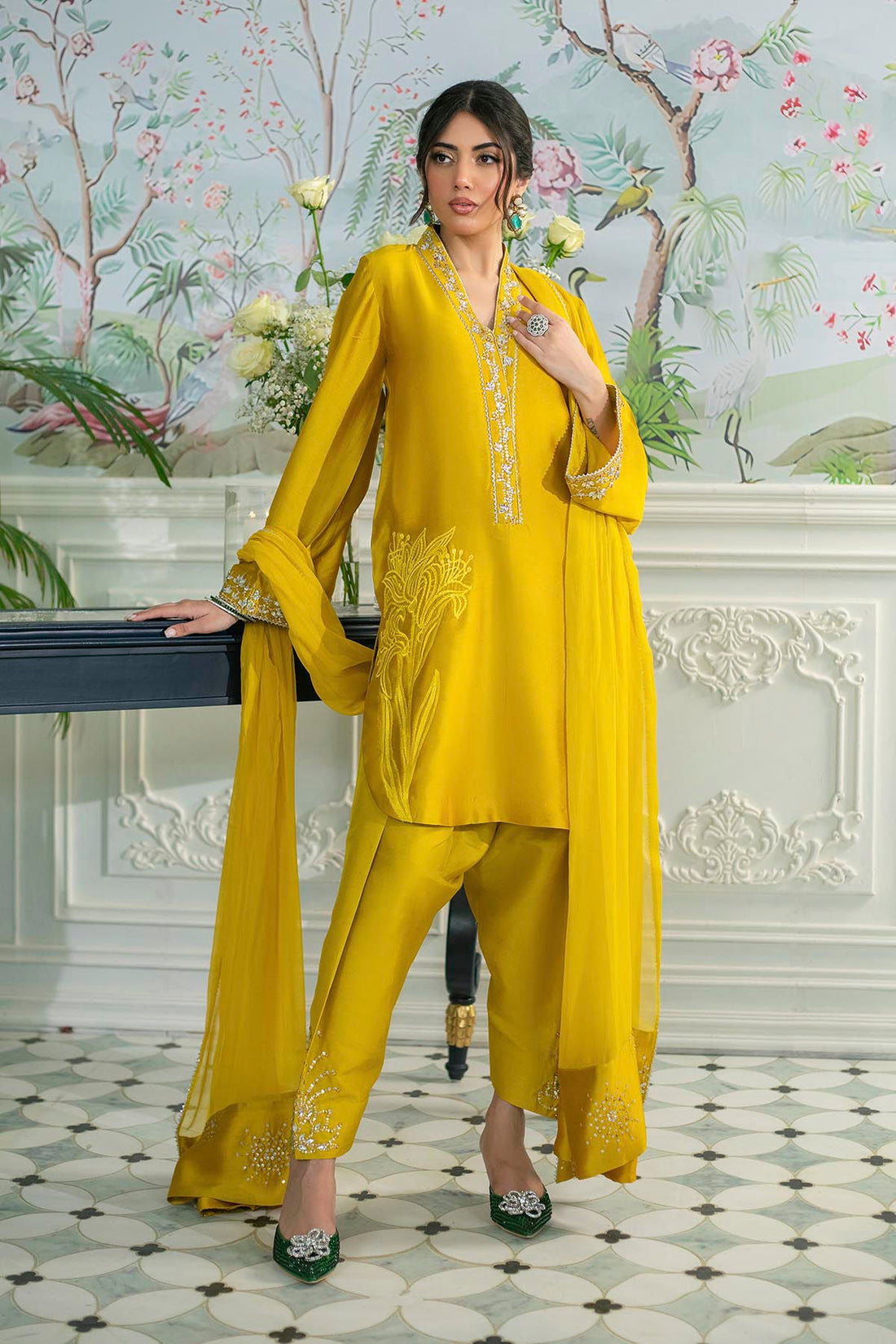 Annus Abrar | Sehr Eid Luxe | Melanie Daffodil - by - Libasekhas UK - Registered Vendor of : Annus Abrar - 100% Original Designer Dresss