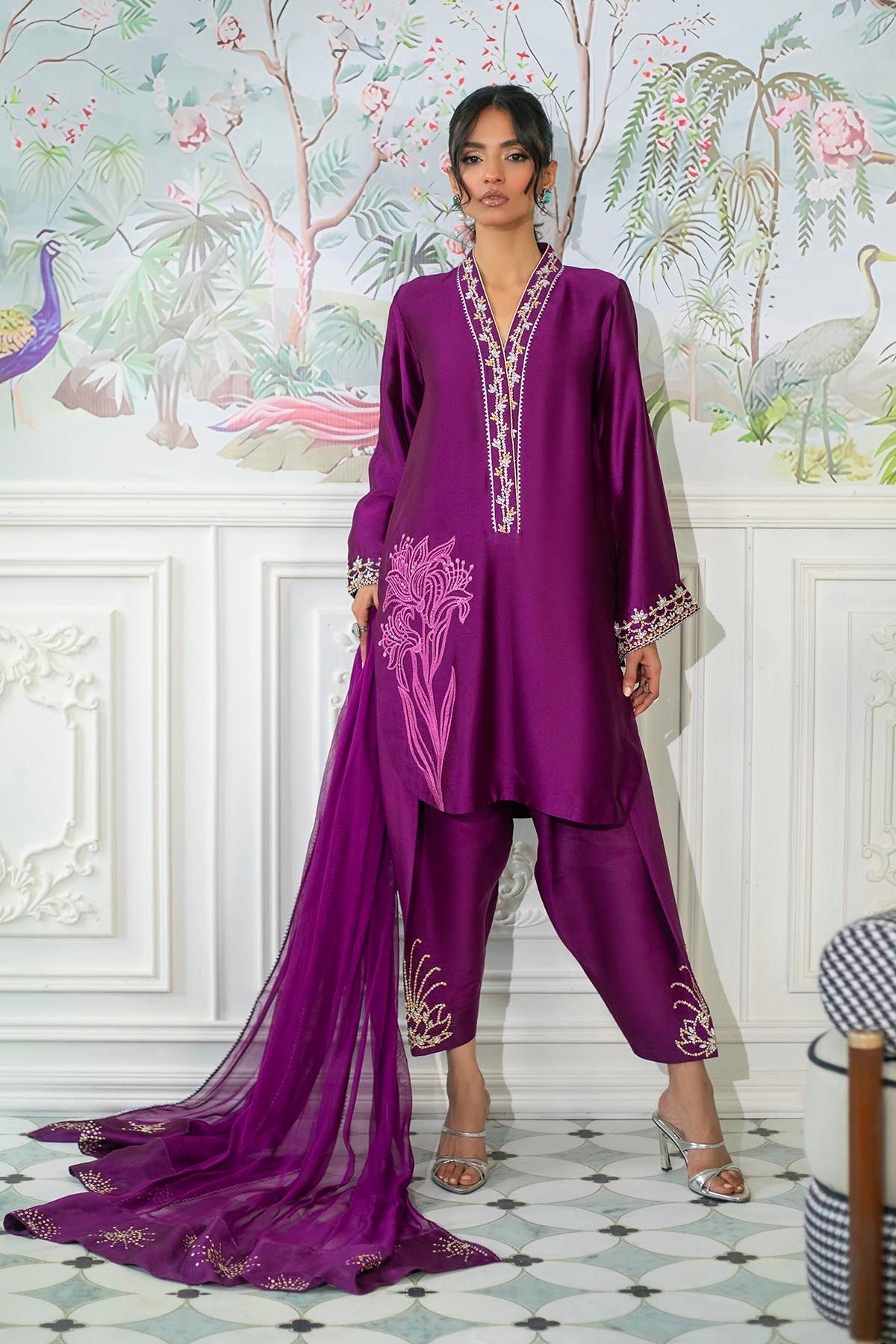 Annus Abrar | Sehr Eid Luxe | Melanie Plum - by - Libasekhas UK - Registered Vendor of : Annus Abrar - 100% Original Designer Dresss