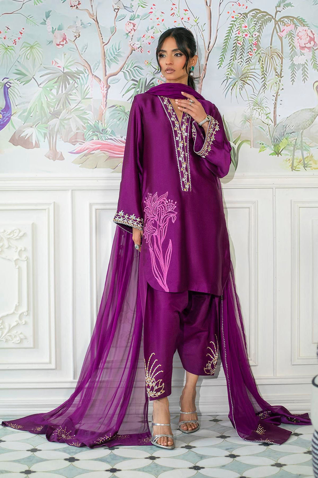 Annus Abrar | Sehr Eid Luxe | Melanie Plum - by - Libasekhas UK - Registered Vendor of : Annus Abrar - 100% Original Designer Dresss