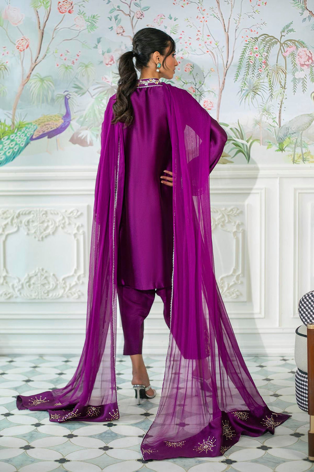 Annus Abrar | Sehr Eid Luxe | Melanie Plum - by - Libasekhas UK - Registered Vendor of : Annus Abrar - 100% Original Designer Dresss
