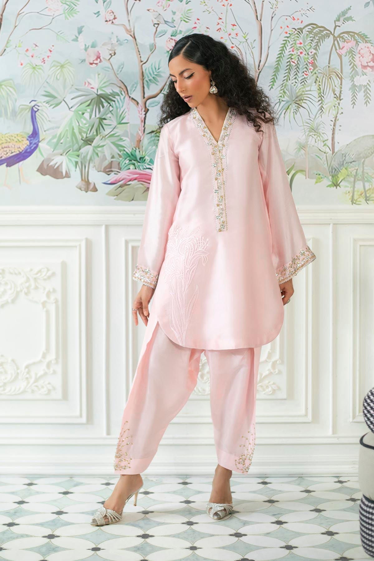 Annus Abrar | Sehr Eid Luxe | Melanie Rose Pink - by - Libasekhas UK - Registered Vendor of : Annus Abrar - 100% Original Designer Dresss