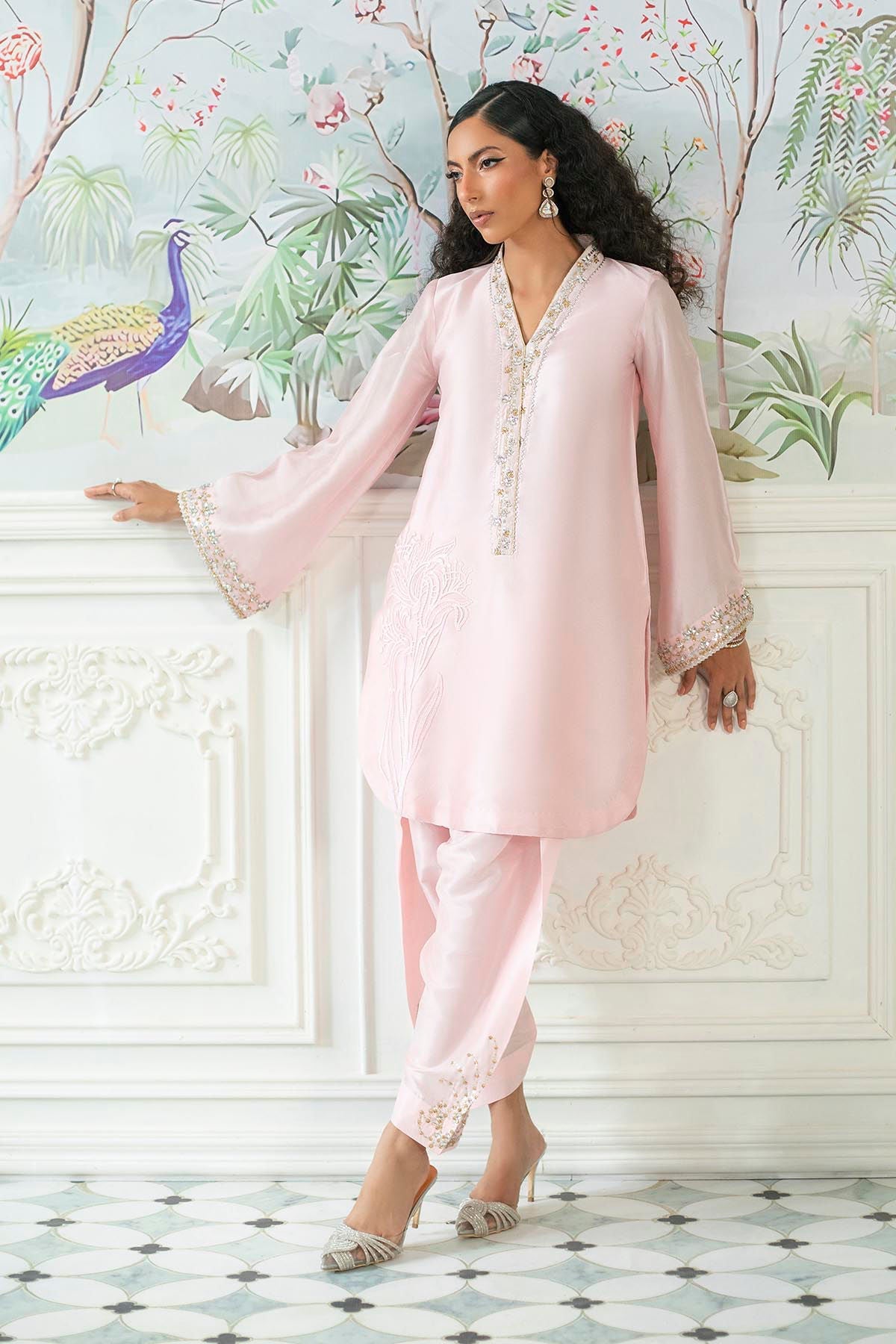 Annus Abrar | Sehr Eid Luxe | Melanie Rose Pink - by - Libasekhas UK - Registered Vendor of : Annus Abrar - 100% Original Designer Dresss