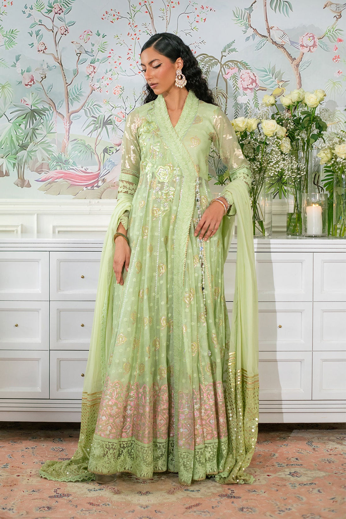 Annus Abrar | Sehr Eid Luxe | Nadi Mint - by - Libasekhas UK - Registered Vendor of : Annus Abrar - 100% Original Designer Dresss