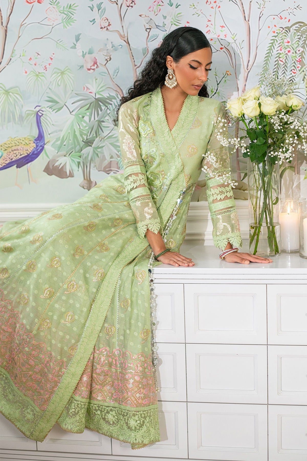 Annus Abrar | Sehr Eid Luxe | Nadi Mint - by - Libasekhas UK - Registered Vendor of : Annus Abrar - 100% Original Designer Dresss