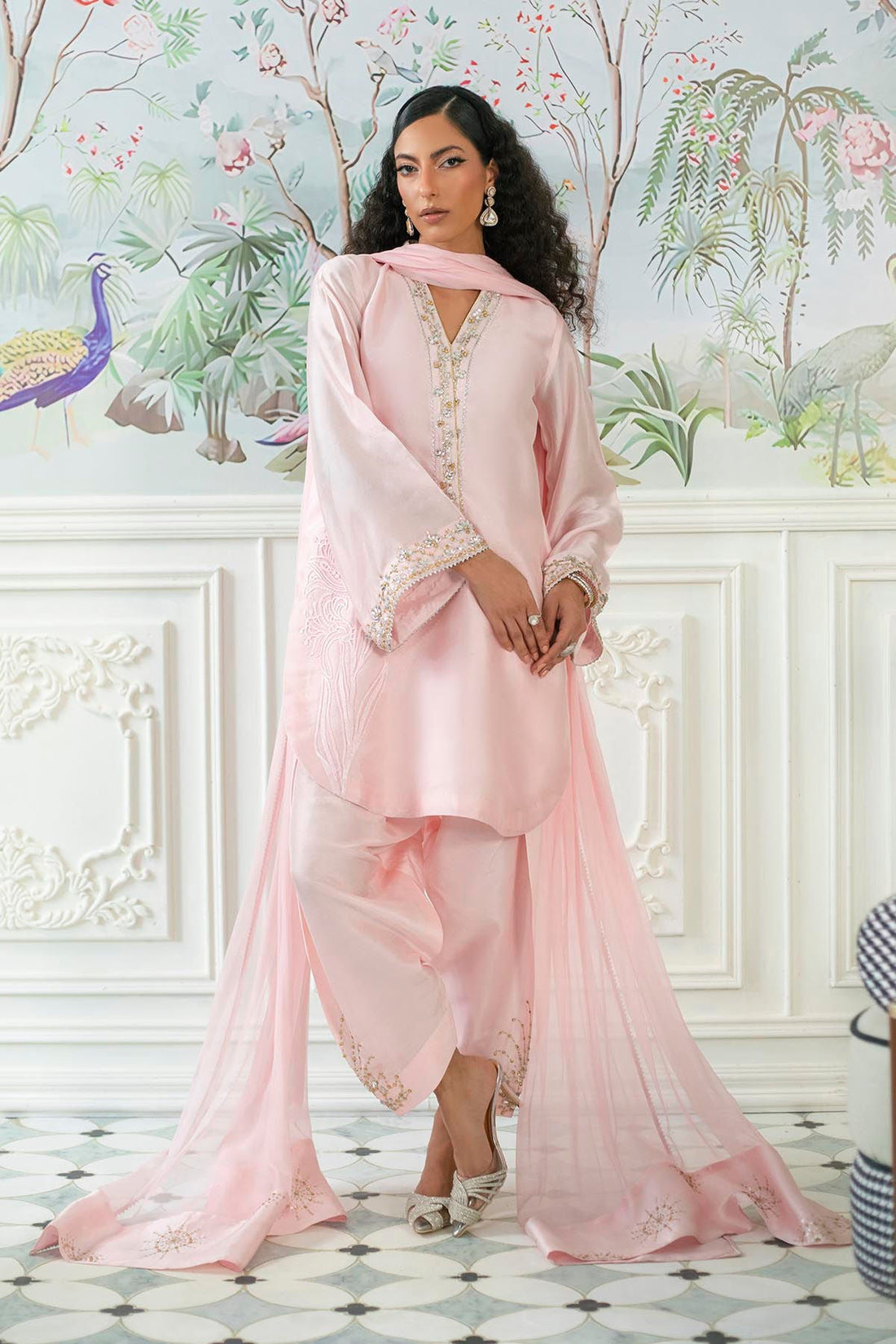 Annus Abrar | Sehr Eid Luxe | Melanie Rose Pink - by - Libasekhas UK - Registered Vendor of : Annus Abrar - 100% Original Designer Dresss