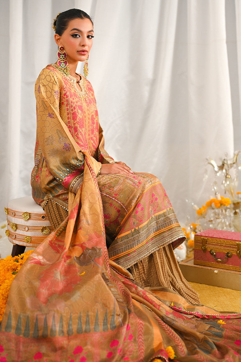 Ansab Jahangir | Digital Silk | Asmara Shirt and Dupatta - by Libasekhas UK - Registered Vendor of : Ansab Jahangir - 100% Original Designer Dress