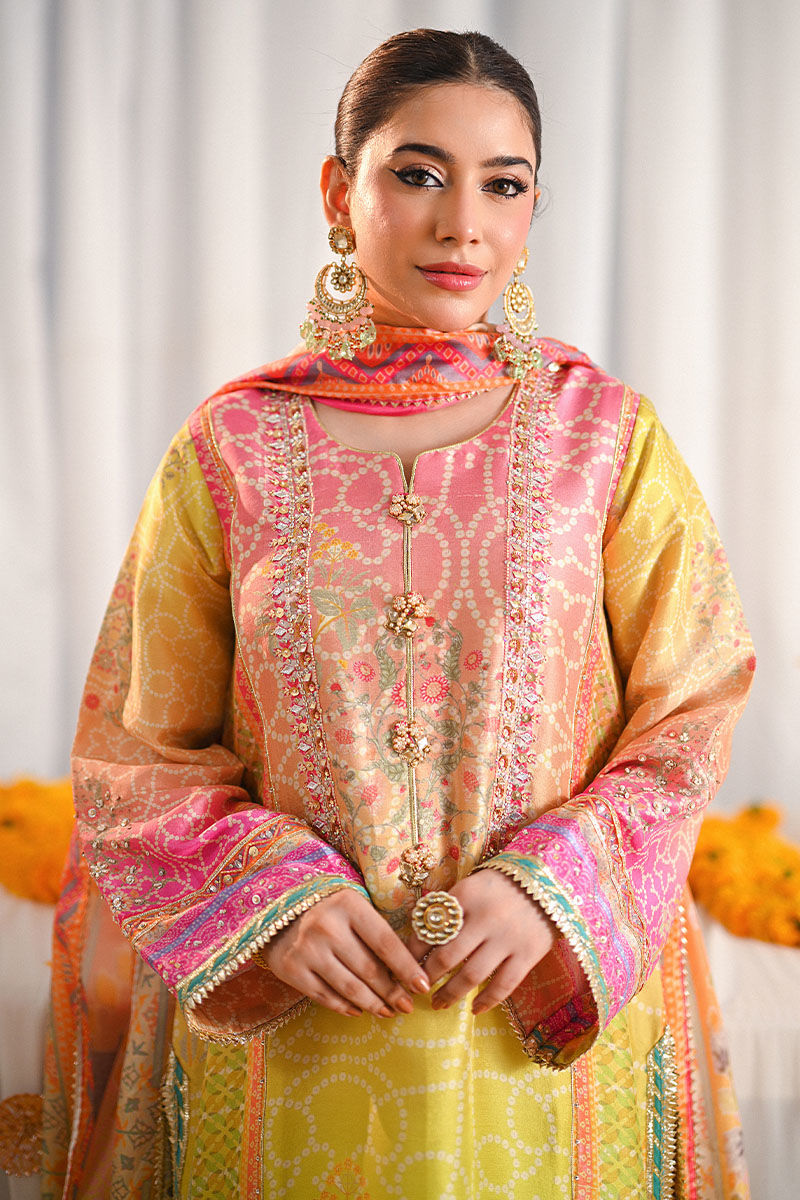 Ansab Jahangir | Digital Silk | Miraal Shirt and Dupatta - by Libasekhas UK - Registered Vendor of : Ansab Jahangir - 100% Original Designer Dress