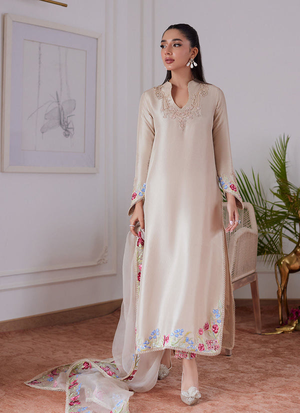 Farah Talib Aziz | Luna Eid Collection 24 | LIARA SAND - by - Libasekhas UK - Registered Vendor of : Farah Talib Aziz - 100% Original Designer Dresss