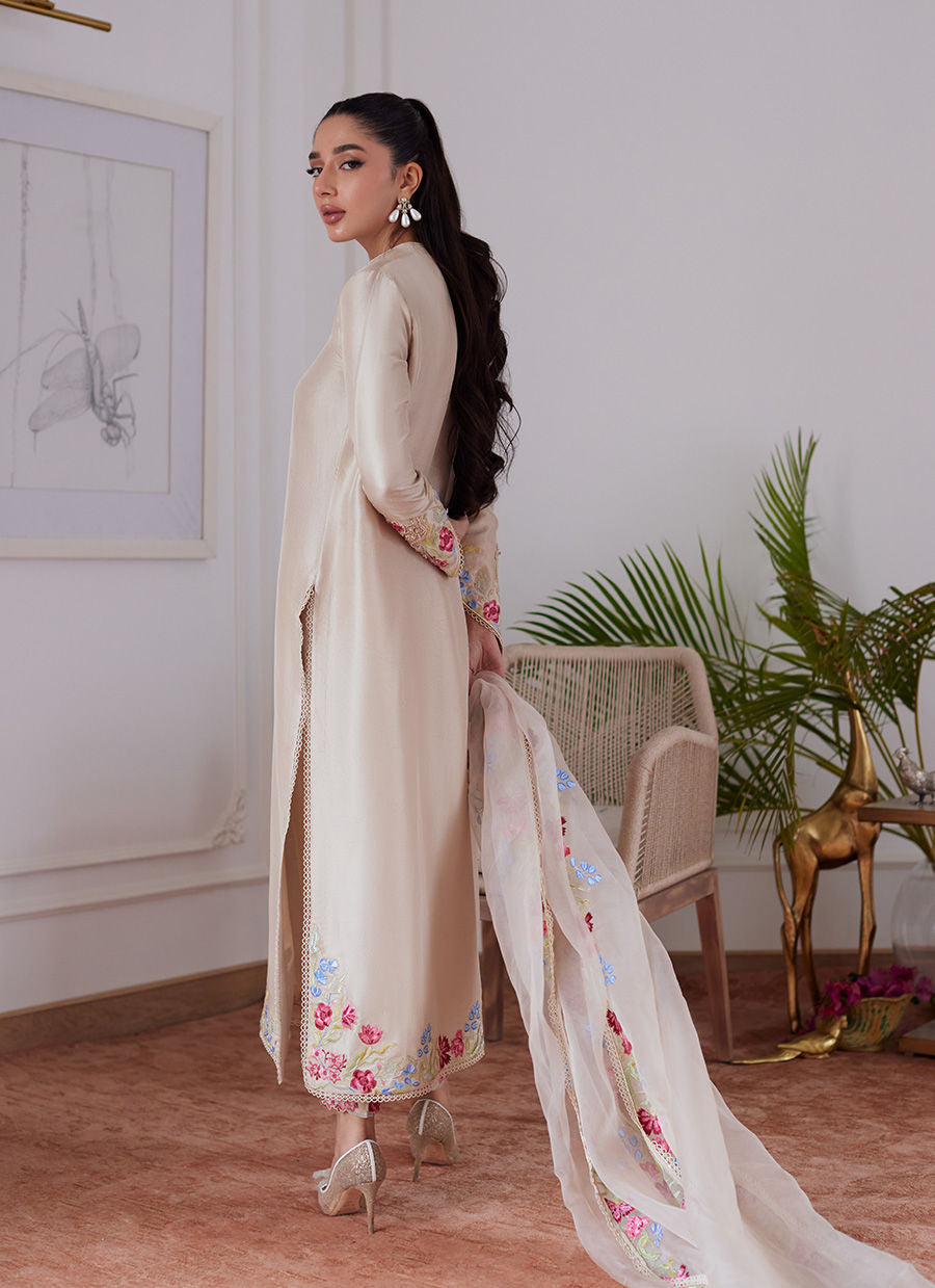 Farah Talib Aziz | Luna Eid Collection 24 | LIARA SAND - by - Libasekhas UK - Registered Vendor of : Farah Talib Aziz - 100% Original Designer Dresss