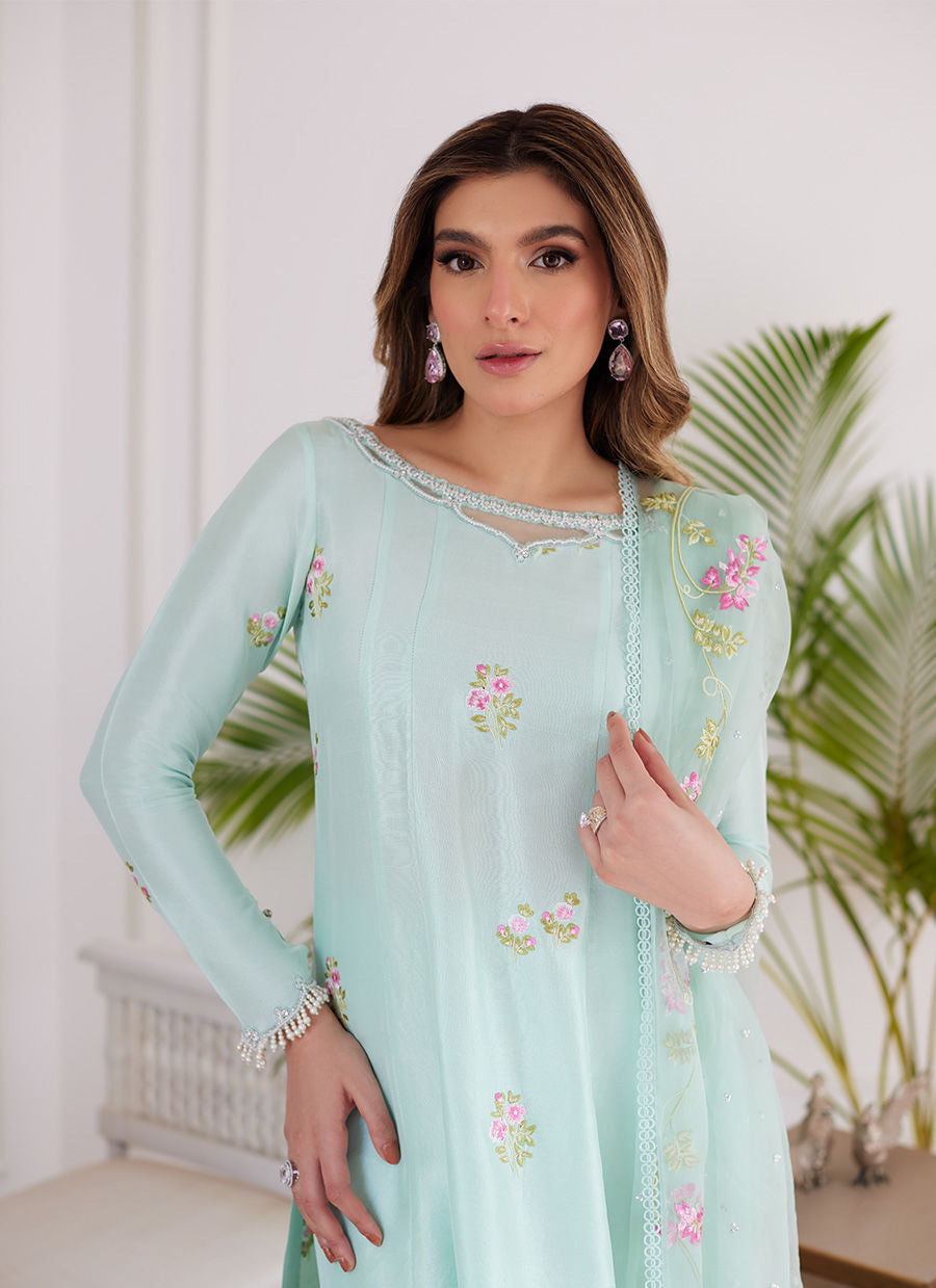 Farah Talib Aziz | Luna Eid Collection 24 | ELYSSIA MINT - by - Libasekhas UK - Registered Vendor of : Farah Talib Aziz - 100% Original Designer Dresss