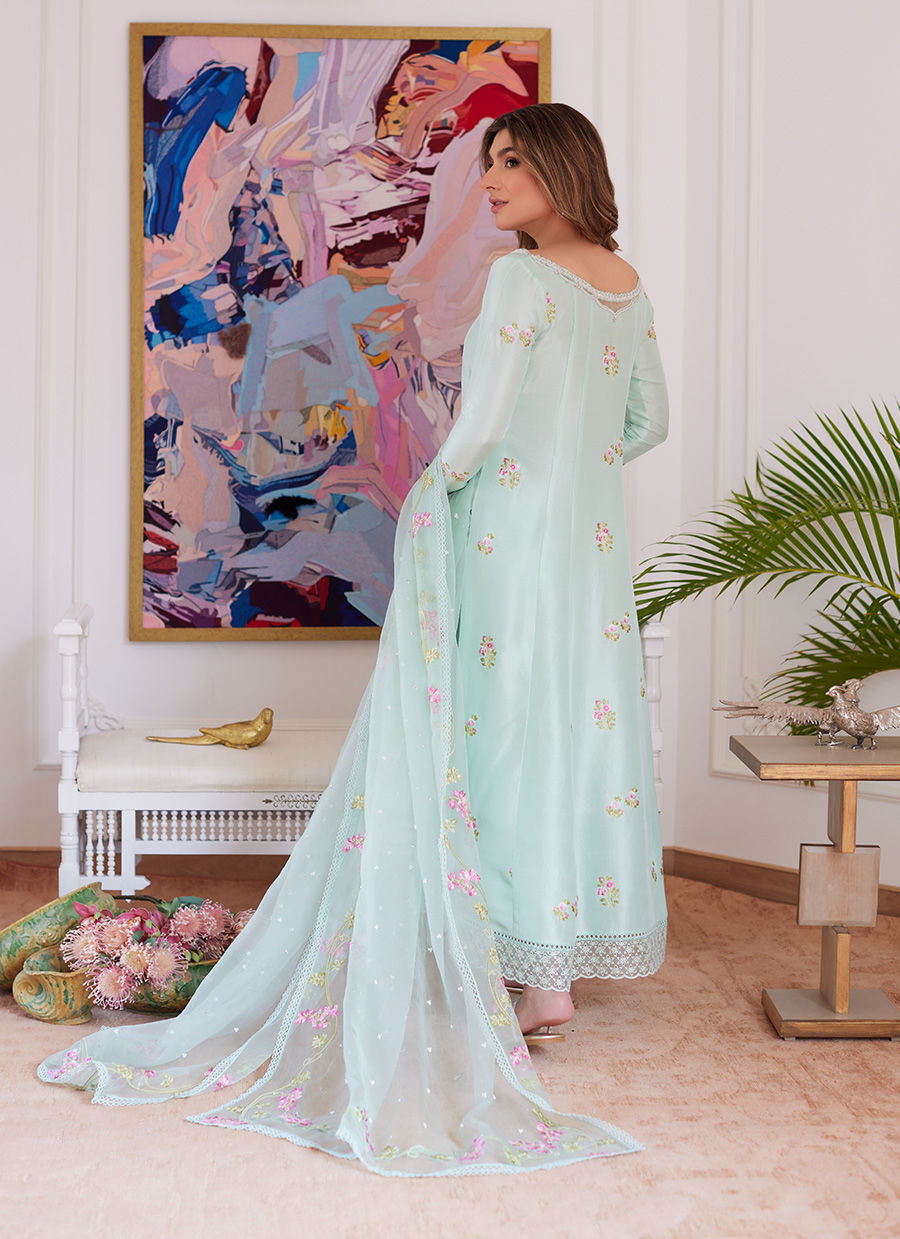 Farah Talib Aziz | Luna Eid Collection 24 | ELYSSIA MINT - by - Libasekhas UK - Registered Vendor of : Farah Talib Aziz - 100% Original Designer Dresss