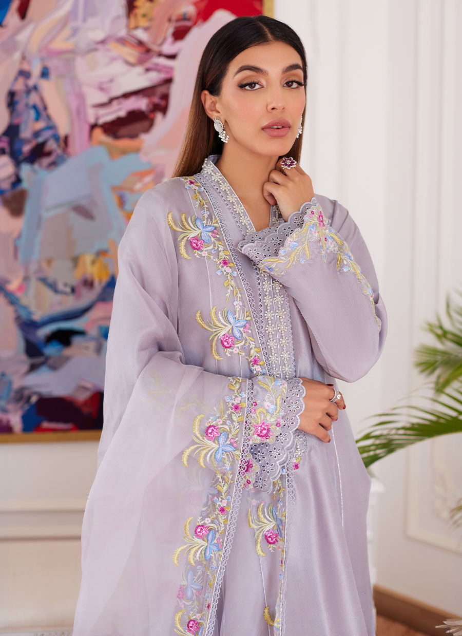 Farah Talib Aziz | Luna Eid Collection 24 | ODETTE SILVER GREY - by - Libasekhas UK - Registered Vendor of : Farah Talib Aziz - 100% Original Designer Dresss