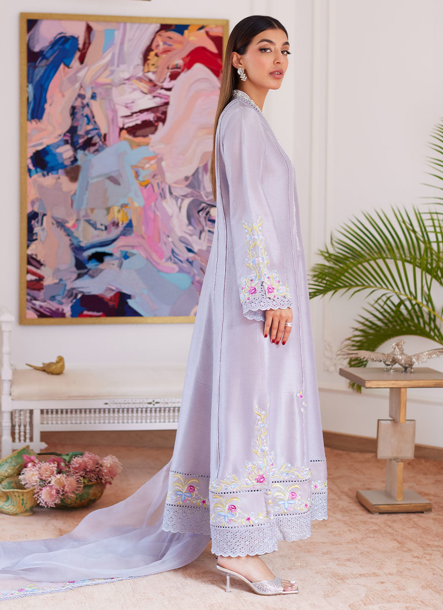 Farah Talib Aziz | Luna Eid Collection 24 | ODETTE SILVER GREY - by - Libasekhas UK - Registered Vendor of : Farah Talib Aziz - 100% Original Designer Dresss