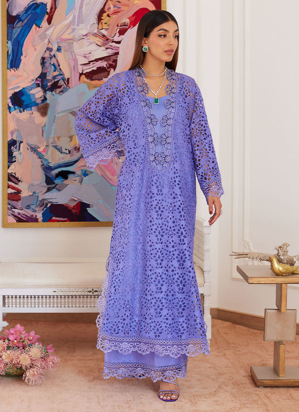 Farah Talib Aziz | Luna Eid Collection 24 | EVANTHIA PERIWINKLE - by - Libasekhas UK - Registered Vendor of : Farah Talib Aziz - 100% Original Designer Dresss