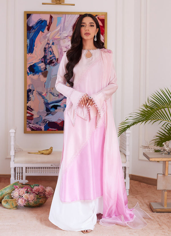 Farah Talib Aziz | Luna Eid Collection 24 | RELLIA BABY PINK - by - Libasekhas UK - Registered Vendor of : Farah Talib Aziz - 100% Original Designer Dresss