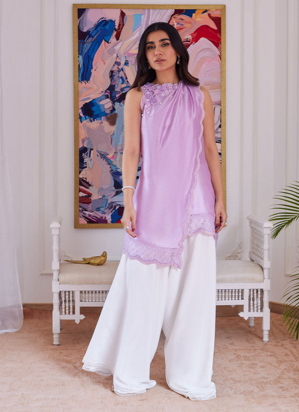 Farah Talib Aziz | Luna Eid Collection 24 | SUZETTE LAVENDER - by - Libasekhas UK - Registered Vendor of : Farah Talib Aziz - 100% Original Designer Dresss
