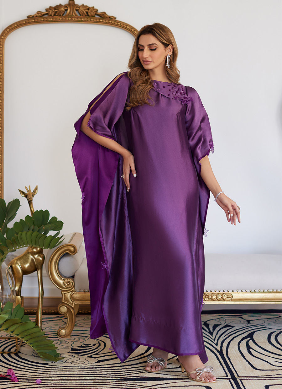 Farah Talib Aziz | Luna Eid Collection 24 | MAYLONE SPARKLING GRAPE - by - Libasekhas UK - Registered Vendor of : Farah Talib Aziz - 100% Original Designer Dresss