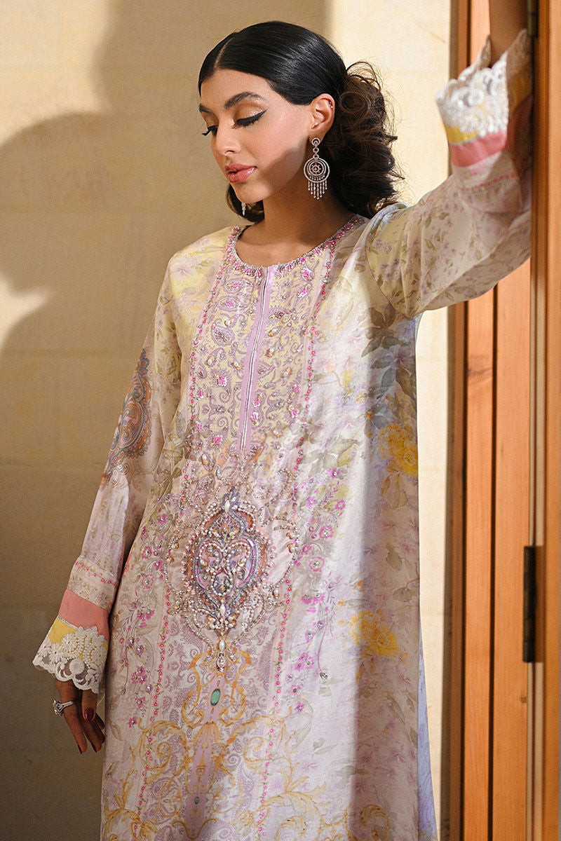 Ansab Jahangir | Digital Silk | Ciel Kaftan - by Libasekhas UK - Registered Vendor of : Ansab Jahangir - 100% Original Designer Dress