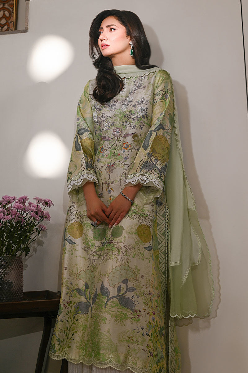 Ansab Jahangir | Digital Silk | Lyra Shirt and Dupatta - by Libasekhas UK - Registered Vendor of : Ansab Jahangir - 100% Original Designer Dress