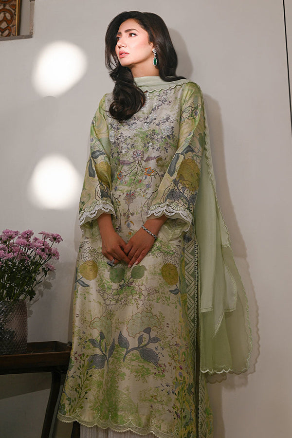 Ansab Jahangir | Digital Silk | Lyra Shirt and Dupatta - by Libasekhas UK - Registered Vendor of : Ansab Jahangir - 100% Original Designer Dress