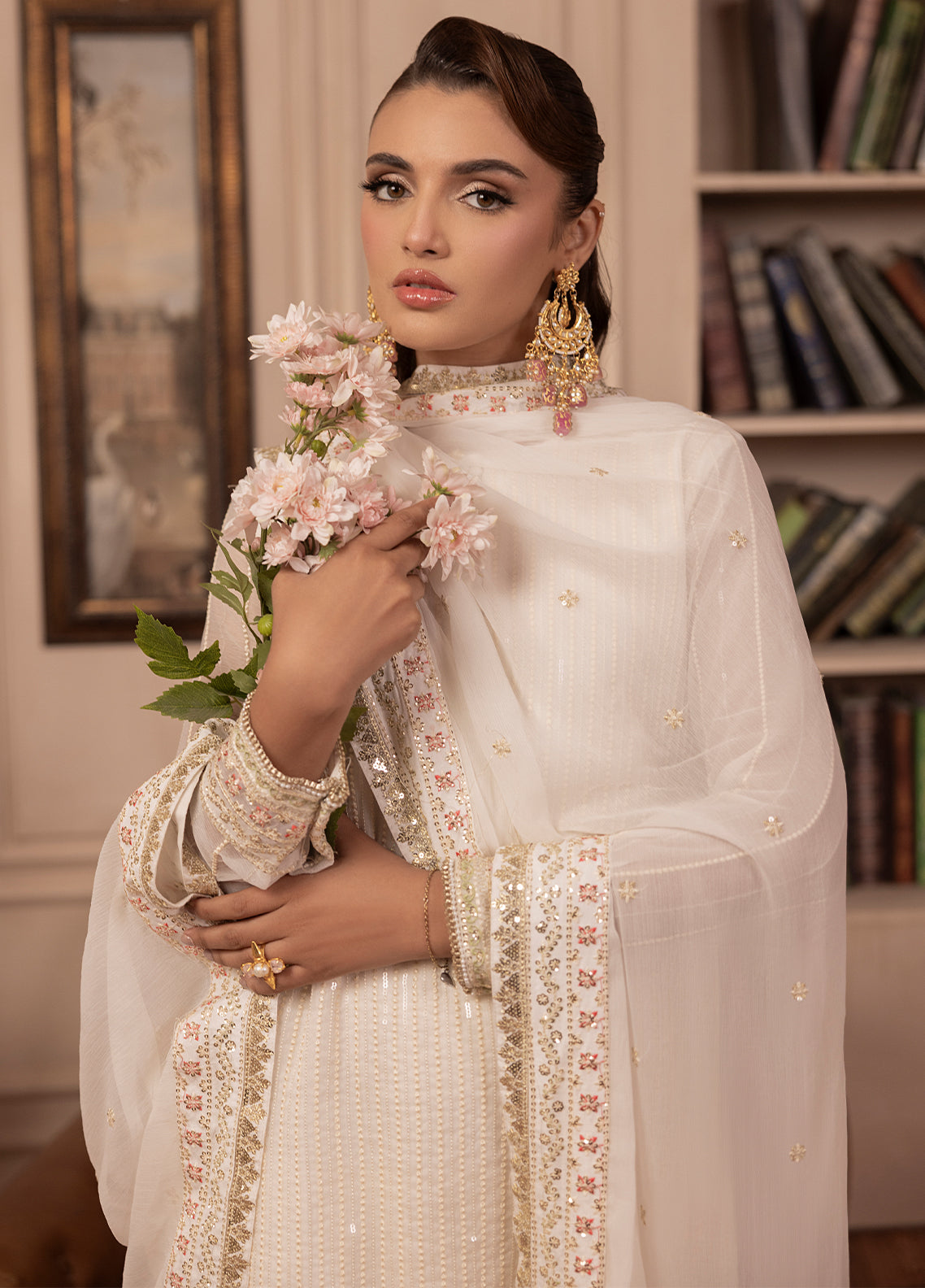 Sahane | Elyssa Festive Chiffon | CT-19005 Perle - ELYSSA - by - Libasekhas UK - Registered Vendor of : Sahane - 100% Original Designer Dresss
