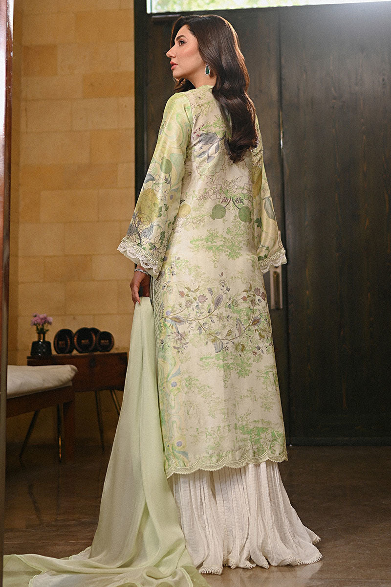 Ansab Jahangir | Digital Silk | Lyra Shirt and Dupatta - by Libasekhas UK - Registered Vendor of : Ansab Jahangir - 100% Original Designer Dress
