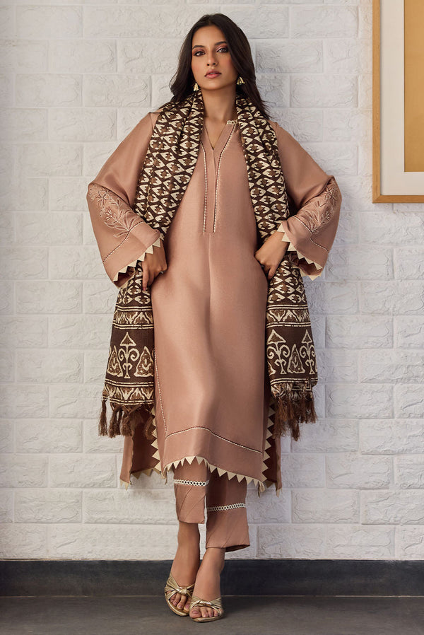 Deepak Perwani | Nazia Eid Edit 26 | Mocha - by Libasekhas UK - Registered Vendor of : Deepak Perwani - 100% Original Designer Dress