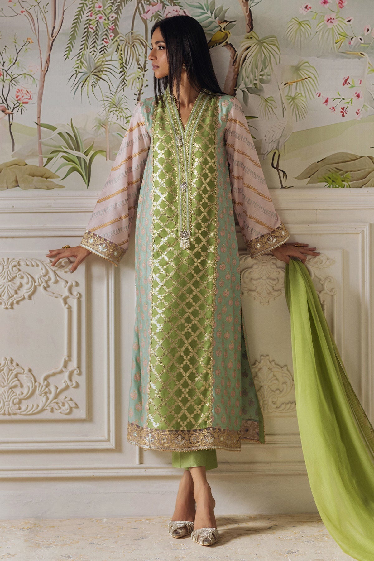 Annus Abrar | Elemental Festive | Nishba (Shirt, Pants and Dupatta) - by Libasekhas UK - Registered Vendor of : Annus Abrar - 100% Original Designer Dress